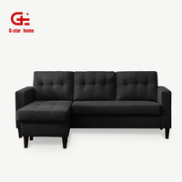 Luxuriöses Chesterfield L-förmiges Ecksofa-Set für Apartment- und Hotel-Wohnzimmer Modulares Stoffsofa
