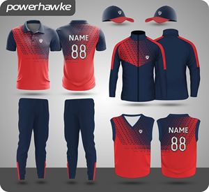 Prohawke Simple Look Sportswear Cricket Uniforme Conjunto completo Jersey y pantalones con nombre de equipo personalizado Logotipo y tamaño - Product Image 2
