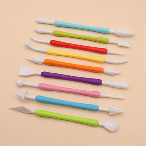 Artecho Hotsale Lot de 9 couteaux à sculpter en plastique vibrant <span class=keywords><strong>pour</strong></span> la <span class=keywords><strong>sculpture</strong></span> en poterie <span class=keywords><strong>pour</strong></span> la modélisation en <span class=keywords><strong>argile</strong></span> polymère Fournitures d'art colorées - Product Image 4