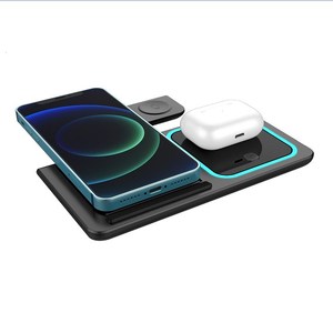Tốt Nhất Bán 15W 3 Trong 1 Qi Nhanh Thông Minh Sạc Đa Sạc Không Dây Cảm Ứng Cho Iphone Và Android Điện Thoại Tai Nghe - Product Image 4