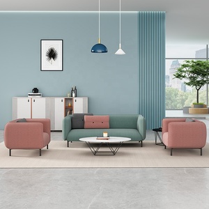 Muebles de oficina Sofá moderno 2,3, conjunto de sofá de oficina modular de 7 plazas diseños salón Hotel tela sofá seccional silla sofá Nórdico - Product Image 2