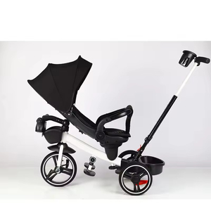 <span class=keywords><strong>Triciclo</strong></span> Plegable para Niños Bebés de 3 Ruedas <span class=keywords><strong>con</strong></span> <span class=keywords><strong>Mango</strong></span> Desmontable de 7 Pulgadas, Cochecito <span class=keywords><strong>Triciclo</strong></span> Infantil 2 en 1 - Product Image 3
