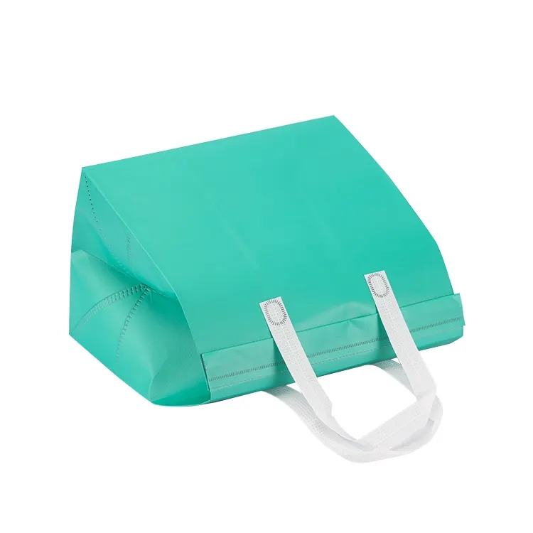 Customized Logo Non-woven takeaway lunch bag folding thermal insulation bag Ice pack Thermal insulation cooler bags