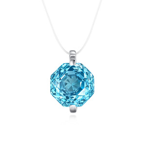 Collana Creativa con Ciondolo a Goccia <span class=keywords><strong>d</strong></span>'Acqua in Zircone Coreano, Catena Trasparente con Pendente a Forma di Lacrima di Sirena, Gioielli da Donna in <span class=keywords><strong>Argento</strong></span> Rosa - Product Image 4