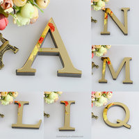 Autocollant mural 3D créatif à faire soi-même, lettres anglaises, logo, nom, alphabet, décoration de mariage, amour, décoration de la maison, effet miroir, acrylique/EVA