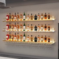 Porte-vin mural moderne en fer de luxe léger pour la maison, le bar et le rangement de restaurant