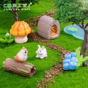 Weij Moss Micro-landscape Magic Forest Owl Tree Brand Accessori Decorativi per Giardino e Paesaggistica Mini Ornamenti Piccoli - Product Image 2