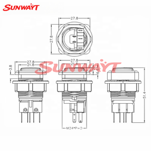 Botón de Arcade Cuadrado de 27 mm con Iluminación LED de 12 V, Interruptor Momentáneo para Máquina de Juegos de Arcade - Product Image 6
