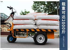 Chariot électrique à plateforme lourde à plateau plat, chariot électrique à quatre roues, transporteur, chantier <span class=keywords><strong>de</strong></span> construction, batterie - Product Image 5