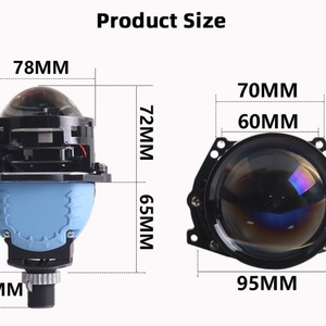 Sanvi Nouveau projecteur bi-LED S9pro 3 pouces 62W 6000K à luminosité super élevée pour phares de voiture - Product Image 6