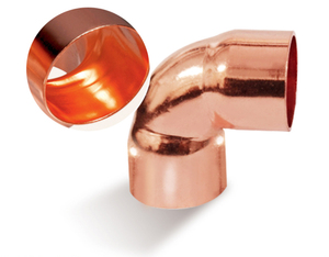 Componente Industriale Durevole da 1/2 Pollice 90° Prodotto in Cina °   Raccordi a Pressione in Rame per Tubi Idraulici, Raccordi in Rame - Product Image 1