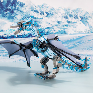 Ice Dragon Building <b>Block</b> Set 13005 Educational Toy For Kids Ages 8 13 Years Winterfell Theme 800 Pieces Unisex Gift - Product Image 4