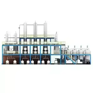 Continuously working pyrolysis oil black waste oil refining to diesel making machine