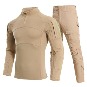 T-shirt tactique décontracté pour homme à manches longues, extensible, slim, camouflage, col montant, en coton, pour l'automne, pour les jeunes - Product Image 5