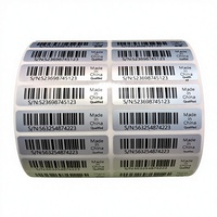 Étiquette adhésive personnalisée pour emballage alimentaire avec code-barres, code QR noir, papier couché imperméable, protection UV pour produits à l'huile d'olive