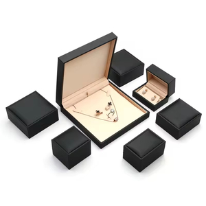 Custom Logo Color Luxury PU Leather Wedding Valentine's <b>Gift</b> Jewelry Packaging <b>Box</b> Full Set - Product Image 1