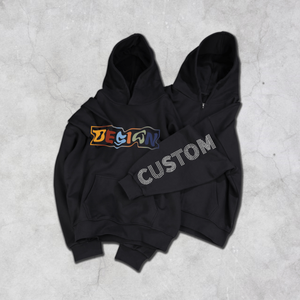 Sweat à capuche respirant écologique d'hiver pour hommes motif de lettres imprimées numériques sweat à capuche de conception de poche personnalisée - Product Image 2