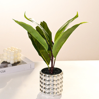 Fleurs artificielles en soie, plantes vertes simulées en pot, hauteur 30 cm, décoration pour la maison, le salon, la chambre, le bureau