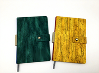 Carnet A5 en PU avec bouton-pression et attache élastique pour stylo, journal avec poche arrière et marque-page, carnet personnalisé avec logo pour cadeau d'entreprise