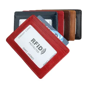 Мужской кошелек из натуральной кожи с RFID-блокировкой и передним карманом