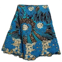 Tissu en Coton Hollandais Ankara Véritable de Qualité Supérieure Imprimé et Tissé avec Broderie et Dentelle Cordonnée – Vente en Gros