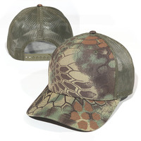 Gorras de Béisbol Personalizadas de 5 Paneles con Visera Curva para Hombre, Gorras Trucker Lisas con Estampado de Guepardo y Camuflaje con Logotipo Personalizado