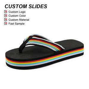 Logo personalizzato Olicom sandali con zeppa <span class=keywords><strong>da</strong></span> donna pigra Slip <span class=keywords><strong>on</strong></span> infradito <span class=keywords><strong>Clip</strong></span> su suole di supporto ad arco Casual pantofole perizoma <span class=keywords><strong>da</strong></span> spiaggia - Product Image 1