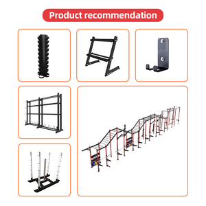 Supporto Commerciale Salvaspazio a Parete in Acciaio Spesso <span class=keywords><strong>Multi</strong></span>-Slot per Fasce di Resistenza e Attacchi Cavi da Palestra - Product Image 6