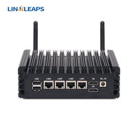 Mini PC Industriel 4 GbE Intel I210AT Pare-feu Routeur Logiciel Sans Ventilateur Quad Core Quad Thread 2 VPN Filaire Sans Fil En Stock