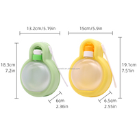 Distributeur d'eau anti-débordement sans BPA pour utilisation en cage pour petits animaux avec forme arrondie pour chiens, chats, lapins et autres animaux de compagnie