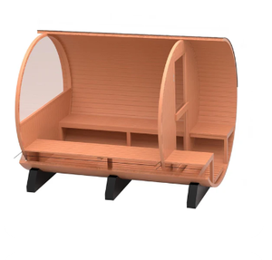Sauna de Barril para Exteriores para 4-6 Personas, de Madera Sólida de Hemlock y Cedro, con Vapor Húmedo, Tradicional, con Media Ventana, <span class=keywords><strong>en</strong></span> Oferta - Product Image 4
