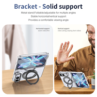 Étui transparent HD pour iPhone Duo - 360 °   Support pivotant, aimant puissant pour chargeur Qi, design résistant aux rayures et aux chutes