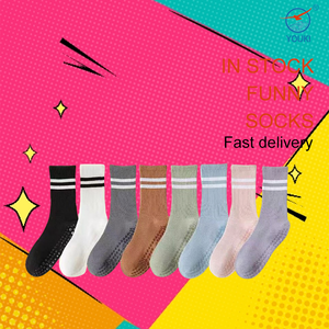 Chaussettes de sport de yoga d'automne pour femmes Pilates <span class=keywords><strong>barre</strong></span> parallèle No Show Floor Grip antidérapant tricoté anti-bactérien course à pied - Product Image 1