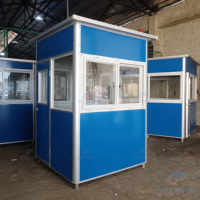Mini-Poste de Garde Industriel Préfabriqué Portable en Acier pour Extérieur, Kiosque Mobile Anti-Corrosion et Étanche pour la Restauration