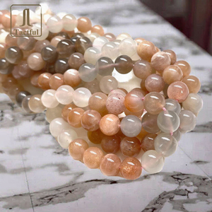 Piedras Preciosas Naturales Pulimentadas, Mezcla de Piedras de Luna, Cuentas Sueltas Redondas de 8 mm, Multicolores, para Hacer Joyas, Pulseras con Cuentas, Collares de Moda - Product Image 3