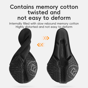 ROCKBROS housse de selle de vélo imprimée 3D ultra-légère et respirante en fibre de carbone housse de coussin de selle de vélo - Product Image 4