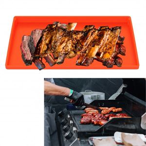 Silicone Grill Reusable Food Grade With Plastic Handle Portable Protective Mat for Griddle 22 Inch <b>Bbq</b> Outdoor Countertop - Product Image 4