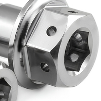 Boulons à bride hexagonale percés en titane Gr5 Ti-6Al-4V usinés CNC sur mesure, spécification course, avec fil de sécurité, pour tuning moto de course