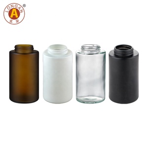 Étagères de salle de bains Organisateur Pompe moussante blanche <span class=keywords><strong>Savon</strong></span> Verre Accessoires de douche Pompe Bouteille Verre <span class=keywords><strong>Lave</strong></span>-<span class=keywords><strong>vaisselle</strong></span> avec pompe en acier - Product Image 6