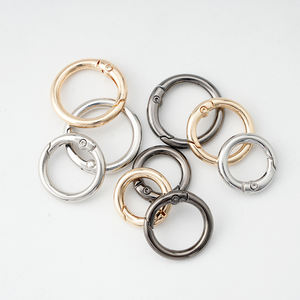 Venta directa de fábrica, cierres de resorte de anillo redondo para joyería DIY, mosquetón redondo que se puede abrir, llavero, bolsa, Clips, gancho, hebillas de cadena de perro - Product Image 5