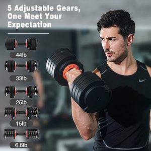 Ensemble d'haltères réglables de 20 kg, système de verrouillage à rotation rapide de 44 lb pour la musculation à domicile - Product Image 5