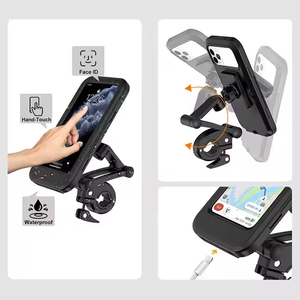 Support de téléphone universel à rotation 360°, étui tactile réglable, étanche, pour moto et vélo - Product Image 2