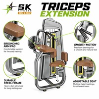 Machine de musculation professionnelle SK à charge par poulie pour centre de fitness – Machine d'extension des triceps assis – Vente en gros