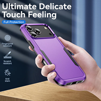 Coque antichoc en silicone pour iPhone 18 17 16 Pro Max, coque double couche PC rigide et TPU, anti-traces de doigts, finition mate, vente en gros