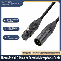 Câble audio micro XLR équilibré mâle-femelle en cuivre sans oxygène ABCCABLS pour mixeur, enregistrement en studio, performance scénique