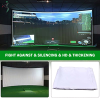 Écran de projection HD personnalisable pour simulateur de golf d'intérieur – Rideaux de projection en polyester pour entraînement de golf et cible de frappe