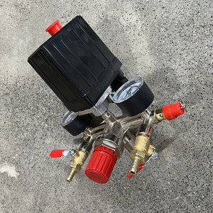 Vanne de régulation de pression pour compresseur d'air, raccord 1/4 M8, vanne à bille avec manomètre et buse, pièces industrielles - Product Image 2