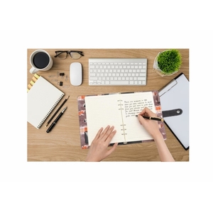 Agenda a spirale 19x12 cm con chiusura a scatto, 160 pagine a righe, 100 gsm, organizer ricaricabile con copertina a libro - Product Image 4