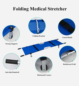 Camilla de Rescate <span class=keywords><strong>Gurney</strong></span>, Acero Inoxidable, Plegable en 4 Partes, Especial para Ambulancia, Camilla Simple, Producto Más Vendido - Product Image 4