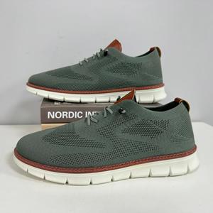 Baskets bleues en maille respirante à lacets, bout rond, doublure en maille respirante, semelle extérieure en caoutchouc, semelle intermédiaire en EVA, toutes saisons, chaussures pour hommes - Product Image 4